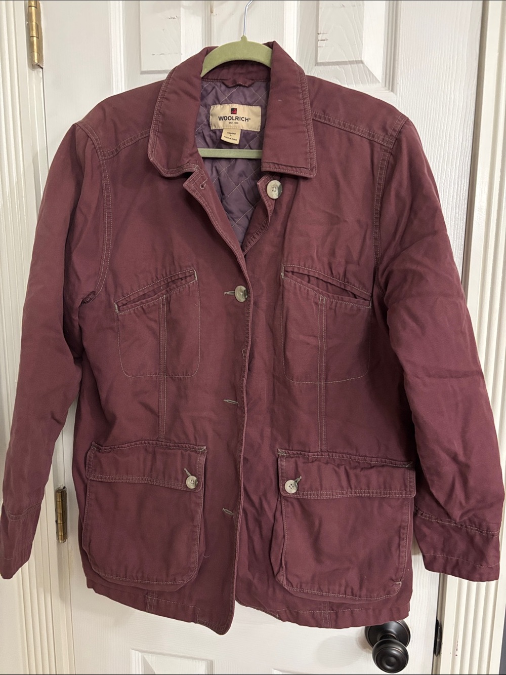 Woolrich Women's Maroon Utility Field Jacket